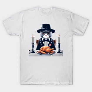 British Shorthair Cat Thanksgiving T-Shirt